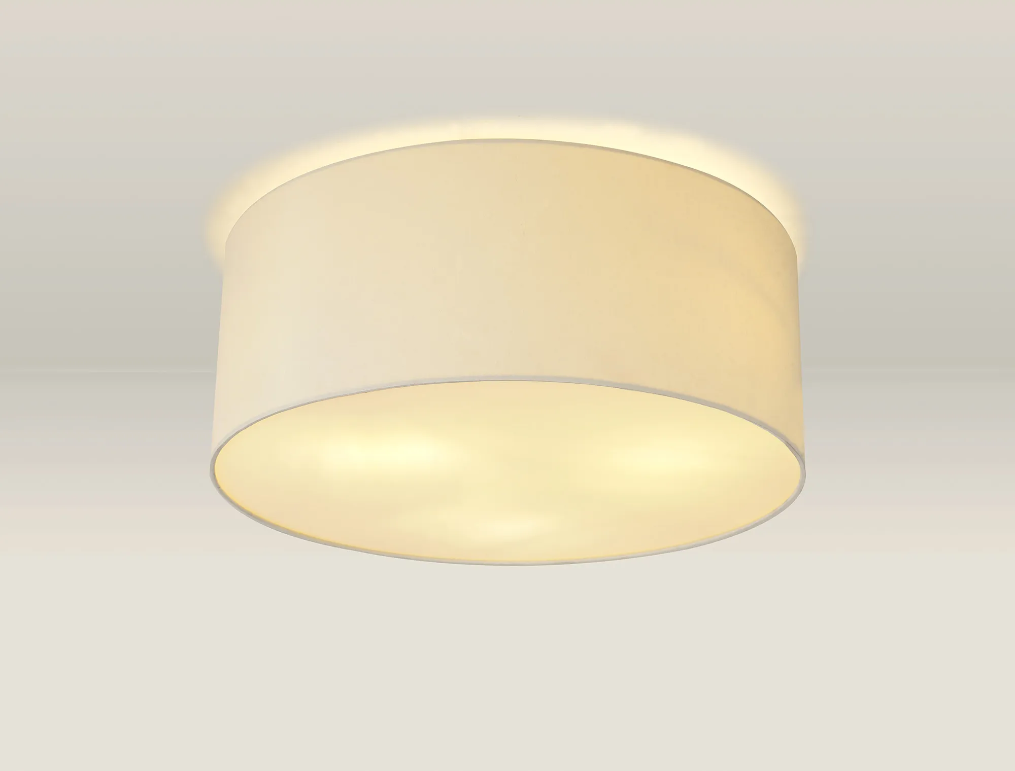 Baymont 50cm Flush 3 Light Ivory Pearl, Frosted Diffuser DK0611  Deco Baymont WH IV
